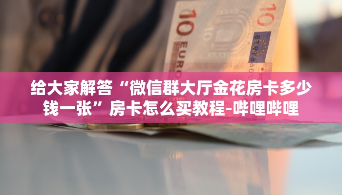 给大家解答“微信群大厅金花房卡多少钱一张”房卡怎么买教程-哔哩哔哩